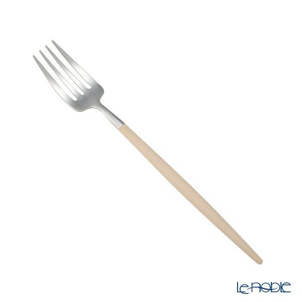 クチポール ゴア GOA アイボリー／シルバー デザートフォーク 18.5cm マット仕上げ