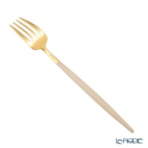 クチポール ゴア GOA アイボリー／ゴールド テーブルフォーク 21.5cm マット仕上げ