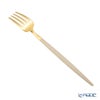 クチポール ゴア GOA アイボリー／ゴールド デザートフォーク 18.5cm マット仕上げ
