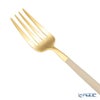 クチポール ゴア GOA アイボリー／ゴールド デザートフォーク 18.5cm マット仕上げ