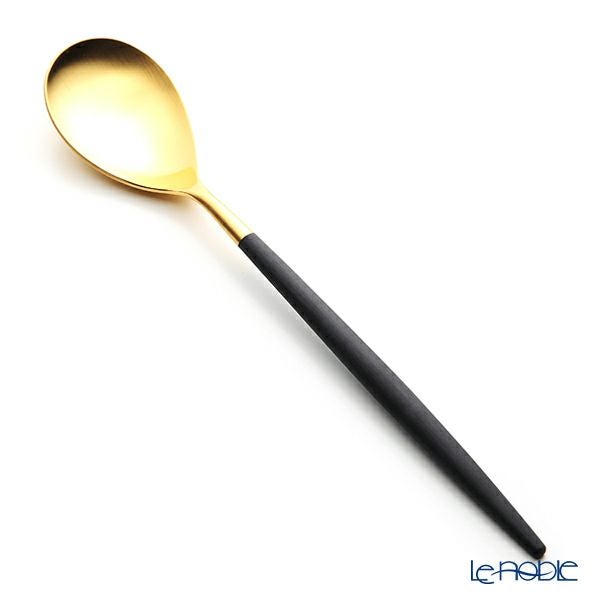 クチポール ミオ MIO ブラック／ゴールド テーブルスプーン 21cm マット仕上げ