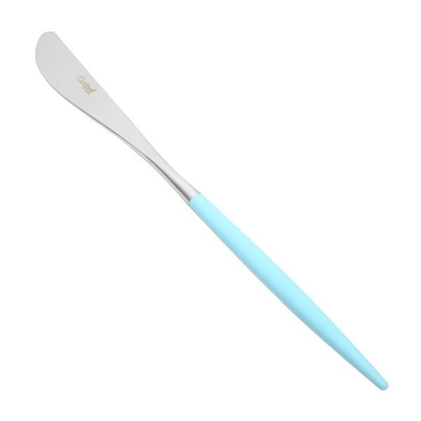 クチポール ミオ MIO ターコイズ／シルバー テーブルナイフ 23cm マット仕上げ