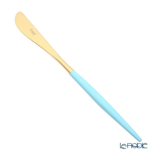 クチポール ミオ MIO ターコイズ／ゴールド テーブルナイフ 23cm マット仕上げ