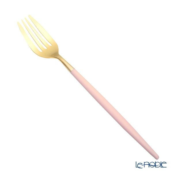 クチポール ミオ MIO ピンク／ゴールド デザートフォーク 19.5cm マット仕上げ