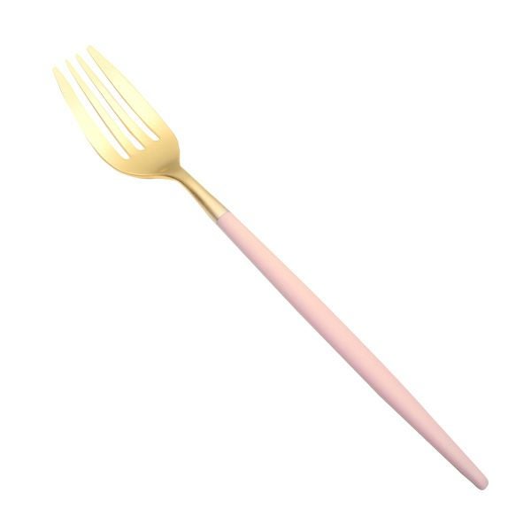 クチポール ミオ MIO ピンク／ゴールド デザートフォーク 19.5cm マット仕上げ