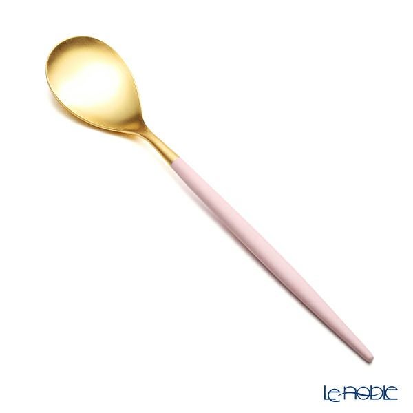 クチポール ミオ MIO ピンク／ゴールド デザートスプーン 19cm マット仕上げ