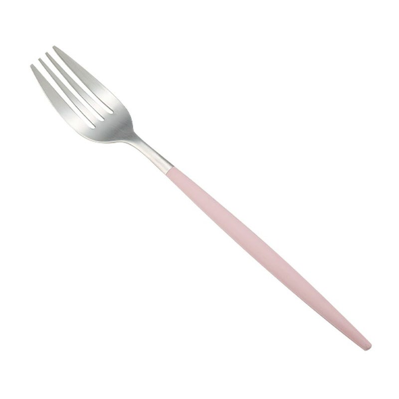 クチポール ミオ MIO ピンク／シルバー テーブルフォーク／ディナーフォーク 21.5cm マット仕上げ