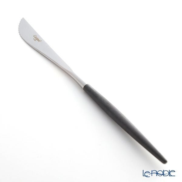 クチポール ゴア GOA ブラック／シルバー ステーキナイフ 22.5cm マット仕上げ