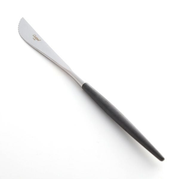 クチポール ゴア GOA ブラック／シルバー ステーキナイフ 22.5cm マット仕上げ