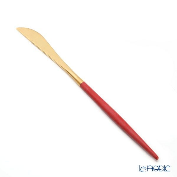 クチポール ゴア GOA レッド／ゴールド マット仕上げ デザートナイフ 20cm