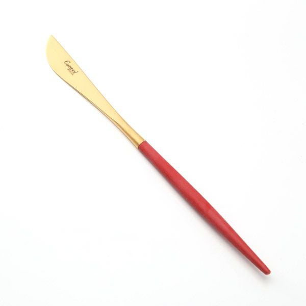クチポール ゴア GOA レッド／ゴールド マット仕上げ デザートナイフ 20cm