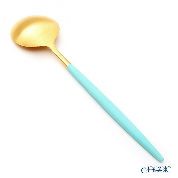 クチポール ゴア GOA ターコイズ／ゴールド テーブルスプーン 21cm マット仕上げ
