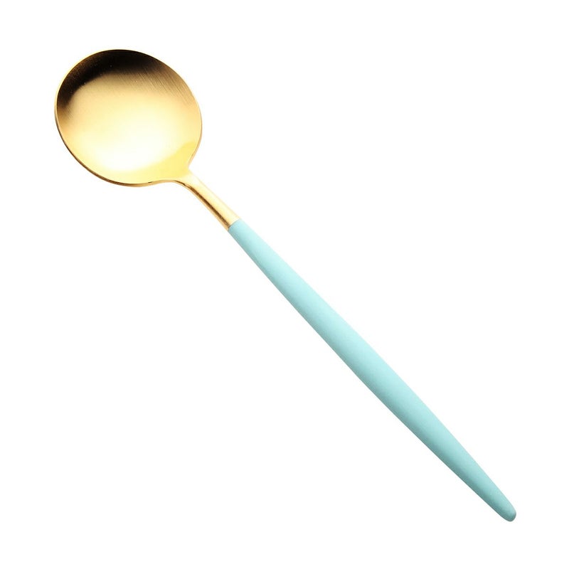 クチポール ゴア GOA ターコイズ／ゴールド テーブルスプーン 21cm マット仕上げ