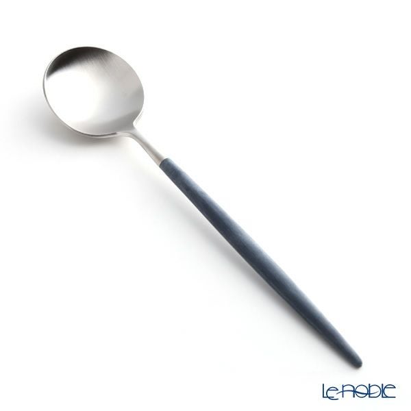 クチポール ゴア GOA ブルー／シルバー デザートスプーン 18cm マット仕上げ