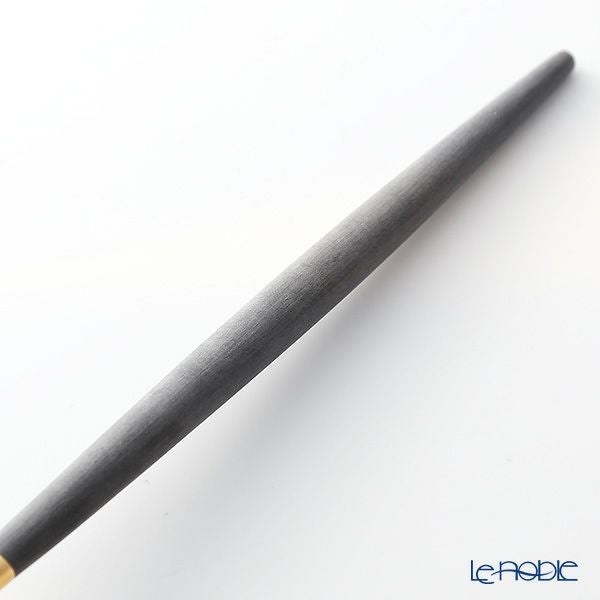 クチポール ゴア GOA ブラック／ゴールド テーブルフォーク 21.5cm マット仕上げ