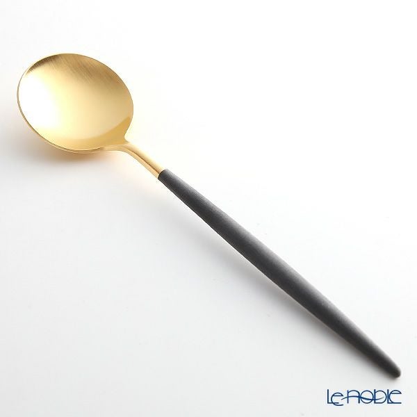クチポール ゴア GOA ブラック／ゴールド テーブルスプーン 21cm マット仕上げ