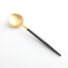 クチポール ゴア GOA ブラック／ゴールド コーヒー／ティースプーン 13cm マット仕上げ