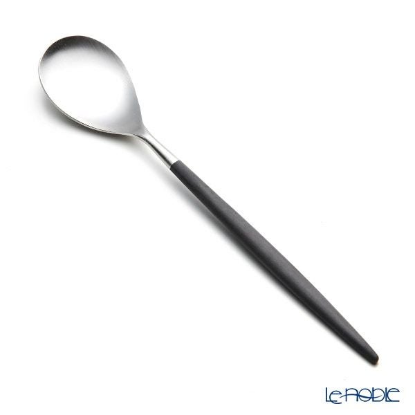 クチポール ミオ MIO ブラック／シルバー デザートスプーン マット仕上げ
