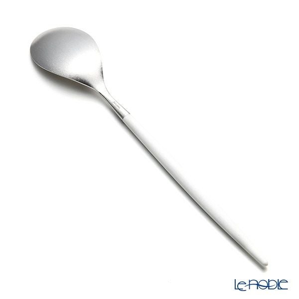 クチポール ミオ MIO ホワイト／シルバー デザートスプーン マット仕上げ