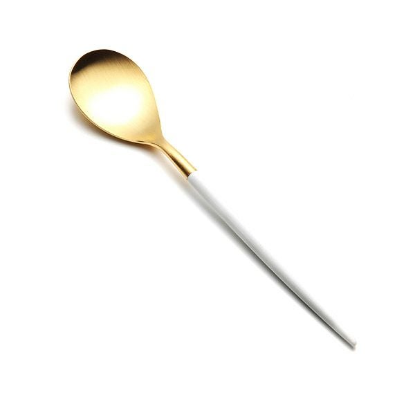 クチポール ミオ MIO ホワイト／ゴールド コーヒー／ティースプーン マット仕上げ