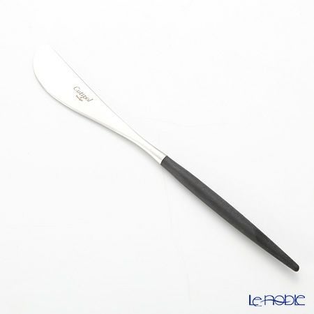 クチポール ゴア GOA ブラック／シルバー バタースプレッダー（バターナイフ） 17cm マット仕上げ