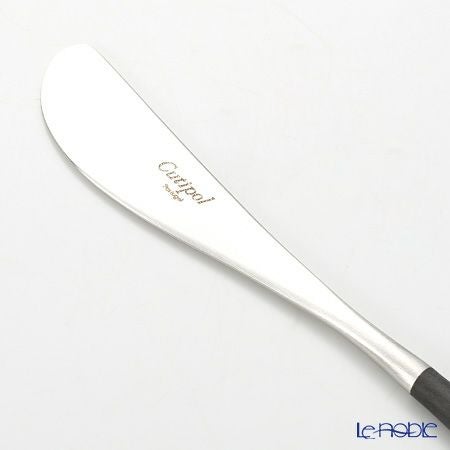 クチポール ゴア GOA ブラック／シルバー バタースプレッダー（バターナイフ） 17cm マット仕上げ
