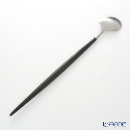 クチポール ゴア GOA ブラック／シルバー ロングドリンクスプーン 21cm マット仕上げ