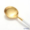 クチポール ゴア GOA ホワイト／ゴールド コーヒー／ティースプーン 13cm マット仕上げ