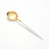 クチポール ゴア GOA ホワイト／ゴールド コーヒー／ティースプーン 13cm マット仕上げ