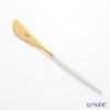 クチポール ゴア GOA ホワイト／ゴールド バタースプレッダー（バターナイフ） 17cm マット仕上げ