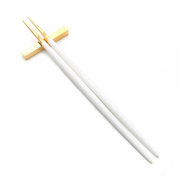クチポール ゴア GOA セラドン／ゴールド 箸+箸置セット 22cm マット
