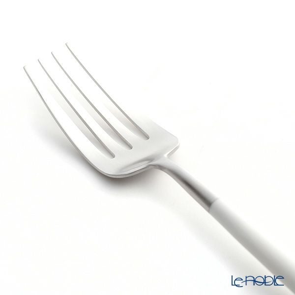 クチポール ゴア GOA ホワイト／シルバー デザートフォーク 18.5cm マット仕上げ