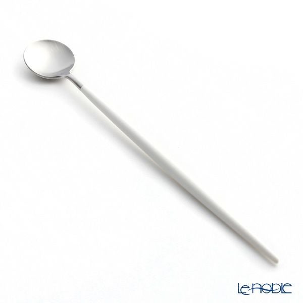 クチポール ゴア GOA ホワイト／シルバー ロングドリンクスプーン 21cm マット仕上げ