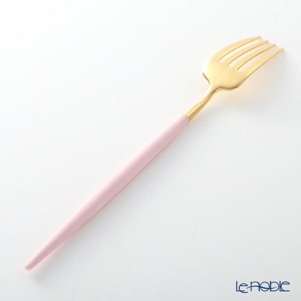 クチポール ゴア GOA ピンク／ゴールド デザートフォーク 18.5cm マット仕上げ