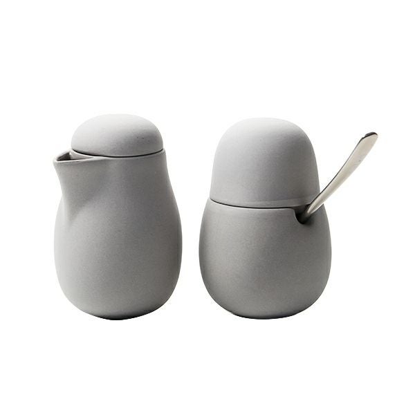VIVA Scandinavia ビバ スカンジナビア NINA ニーナ シュガー130ml ＆ クリーマー200ml スプーン付 セット グレイ V79402