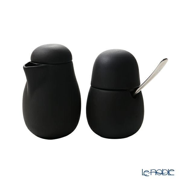VIVA Scandinavia ビバ スカンジナビア NINA ニーナ シュガー130ml ＆ クリーマー200ml スプーン付 セット ブラック V79445