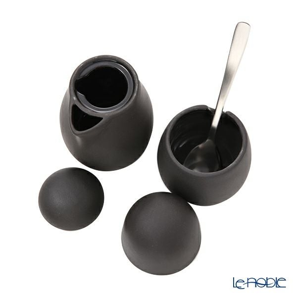 VIVA Scandinavia ビバ スカンジナビア NINA ニーナ シュガー130ml ＆ クリーマー200ml スプーン付 セット ブラック V79445