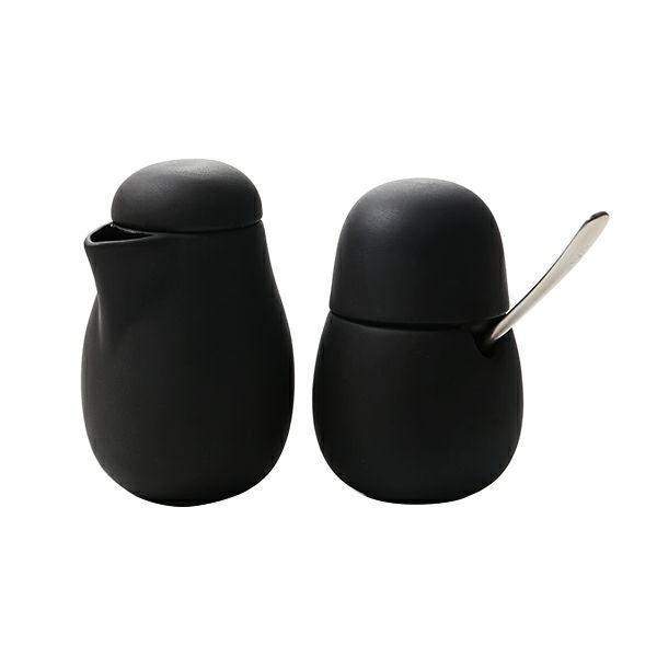 VIVA Scandinavia ビバ スカンジナビア NINA ニーナ シュガー130ml ＆ クリーマー200ml スプーン付 セット ブラック V79445