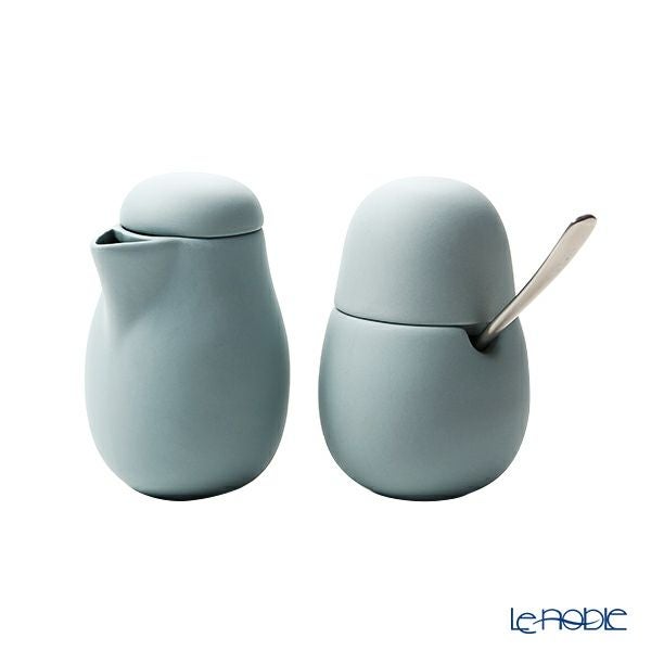 VIVA Scandinavia ビバ スカンジナビア NINA ニーナ シュガー130ml ＆ クリーマー200ml スプーン付 セット ペールブルー V79446