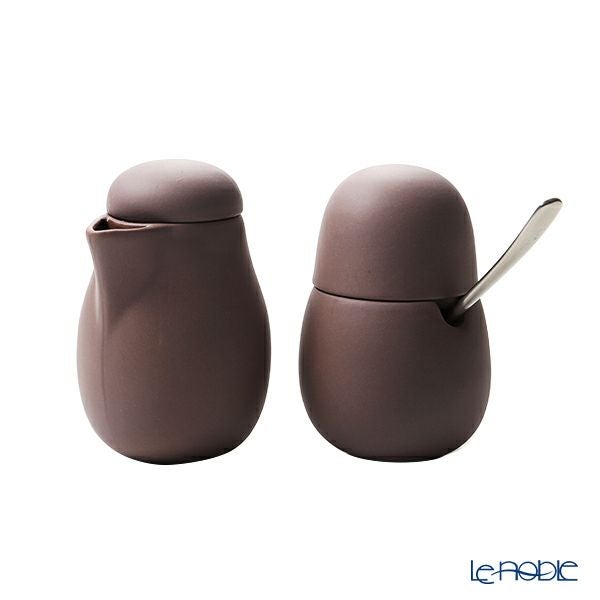 VIVA Scandinavia ビバ スカンジナビア NINA ニーナ シュガー130ml ＆ クリーマー200ml スプーン付 セット パウダーブラウン V79462