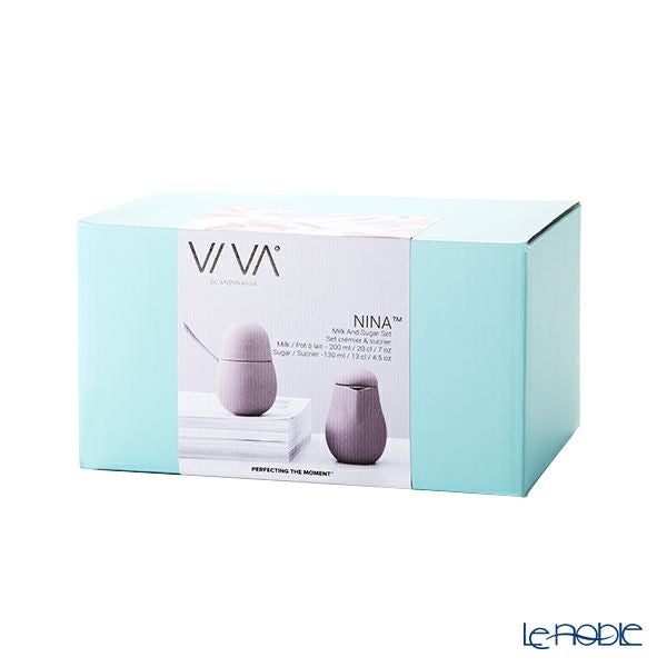 VIVA Scandinavia ビバ スカンジナビア NINA ニーナ シュガー130ml ＆ クリーマー200ml スプーン付 セット パウダーブラウン V79462