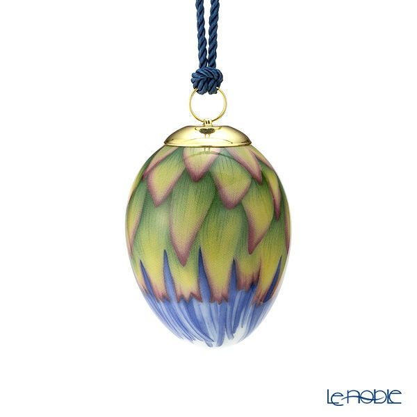 ロイヤルコペンハーゲン（Royal Copenhagen）スプリングコレクション 2024 イースターエッグ コーンフラワー ペタル H6cm 1071742 ※画像の紐のお色は一例※