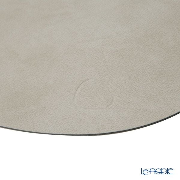 LIND DNA リンド ディーエヌエー カーブ プレイスマット 37×44cm ライトグレイ リサイクルレザー製 981162