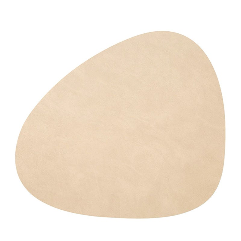 LIND DNA リンド ディーエヌエー カーブ プレイスマット 37×44cm サンド リサイクルレザー製 981163