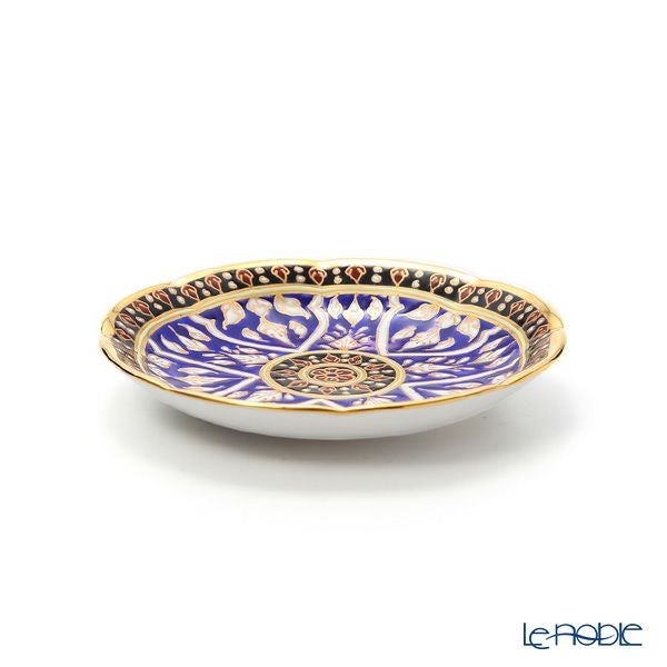 ブランベンジャロン工房 ミニプレート 8cm ロータスチャネルブルー