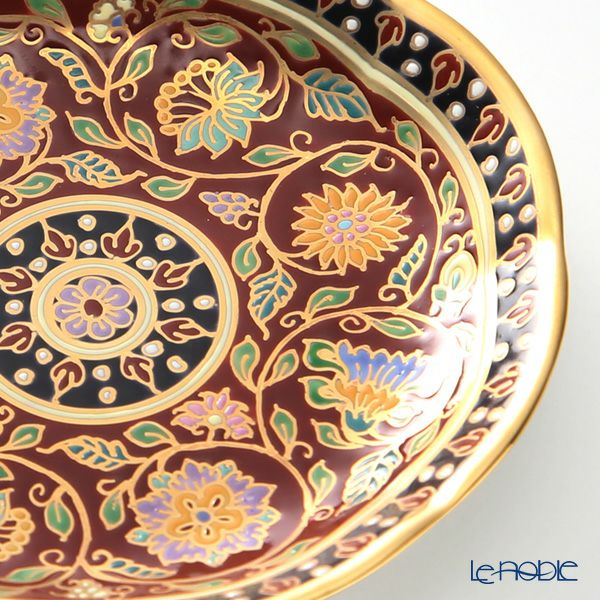 ブランベンジャロン工房 ミニプレート 8cm スコータイマルーン