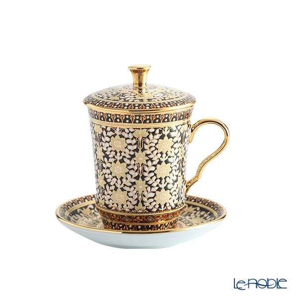 ブランベンジャロン工房 モカカップ＆ソーサー（蓋付） カニェンブラック 150ml