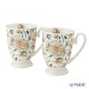 DUO フローラルシリーズ イングリッシュローズ マグカップ ホワイト ペア 340ml