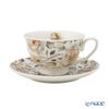 DUO フローラルシリーズ イングリッシュローズ カップ＆ソーサー ホワイト ペア 250ml