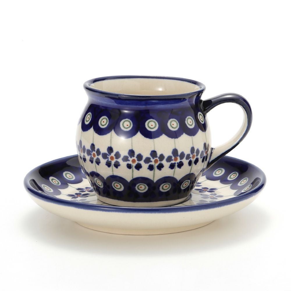 ポーリッシュポタリー（ポーランド陶器） ボレスワヴィエツ コーヒーカップ＆ソーサー 160ml 913／710／A-166A